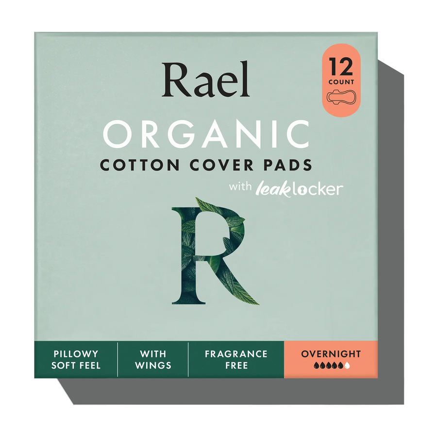 Overnight Organic Cotton Cover Pads With Wings | G2037B9G